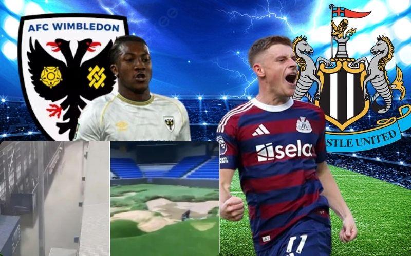 Trận Newcastle vs AFC Wimbledon bị hoãn do lũ lụt